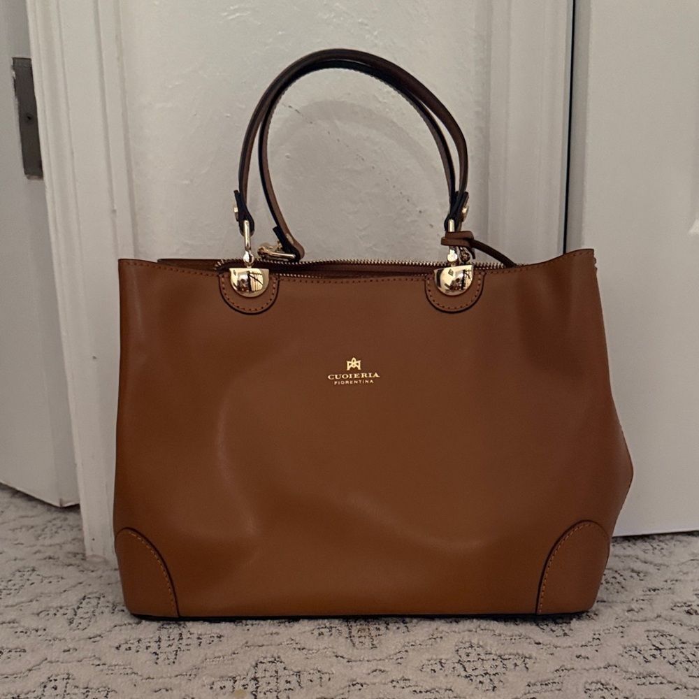 Brown Leather Tote Bag